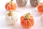 crochet pumpkin garland