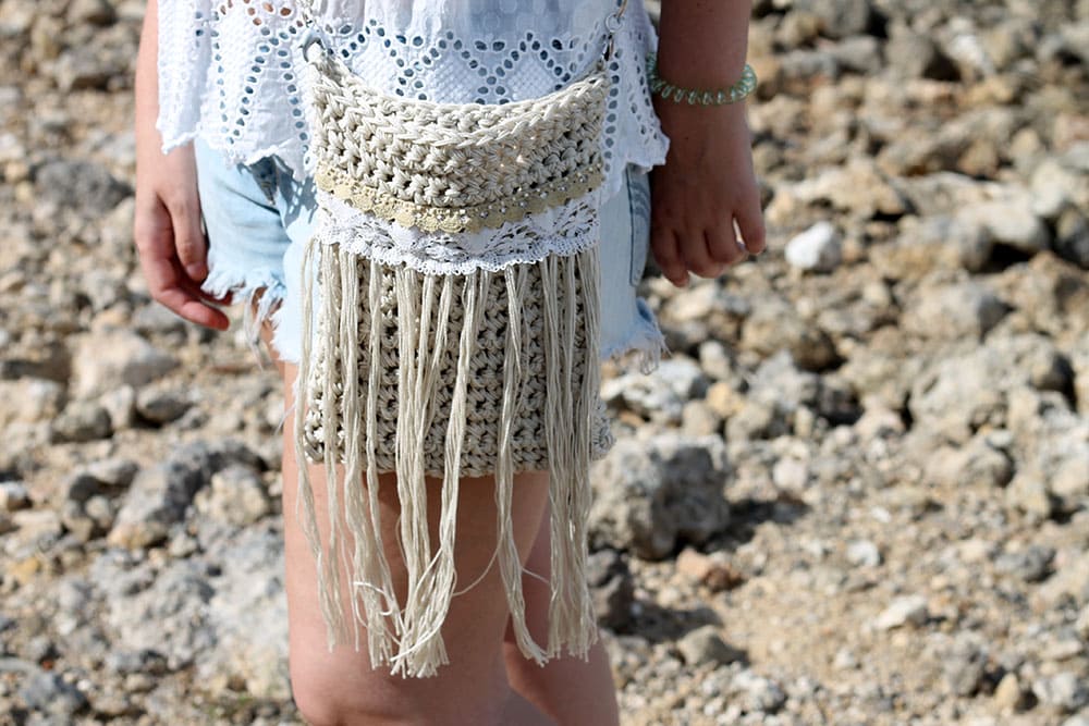 Crossbody Fringe Bag Crochet Pattern - Handy Little Me Shop