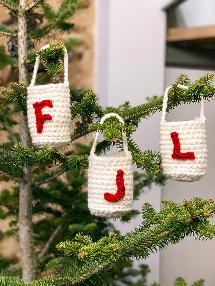 Christmas crochet goodie bags