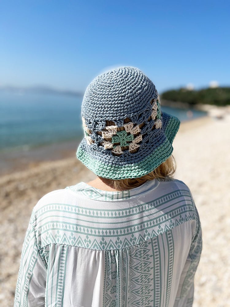 Granny Square Bucket Hat Crochet Pattern - Handy Little Me Shop