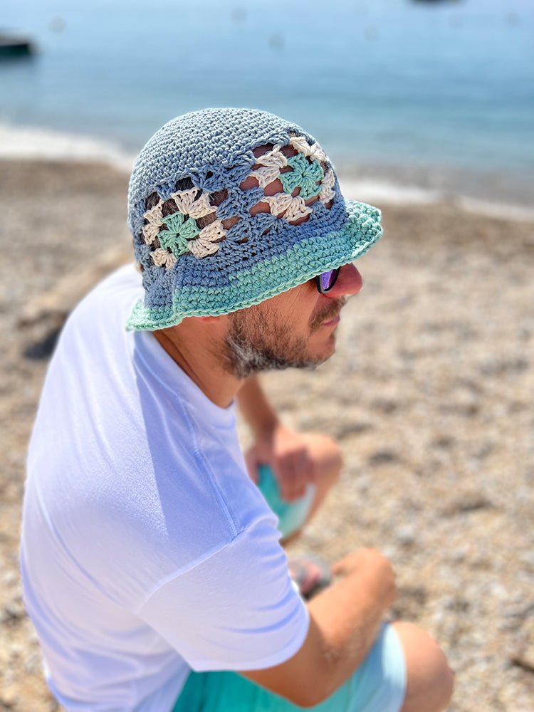 Granny Square Bucket Hat Crochet Pattern - Handy Little Me Shop