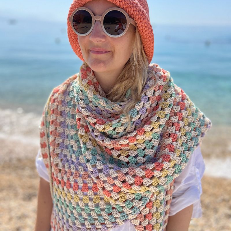 Crochet Triangle Shawl Pattern1