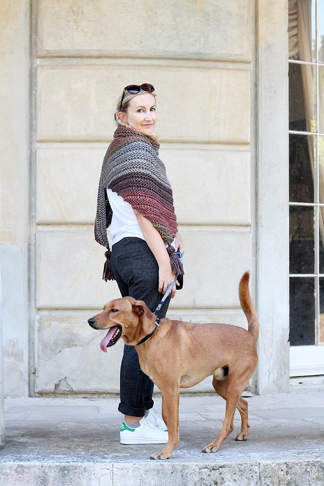 Fall Triangle Wrap Knitting Pattern - Handy Little Me Shop