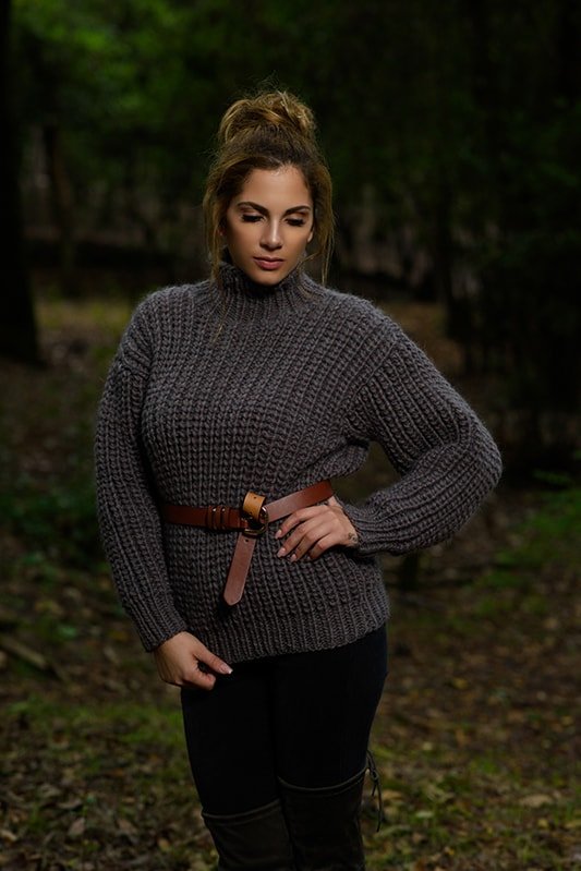 Half Fisherman's Rib Sweater Knitting Pattern - Main Image