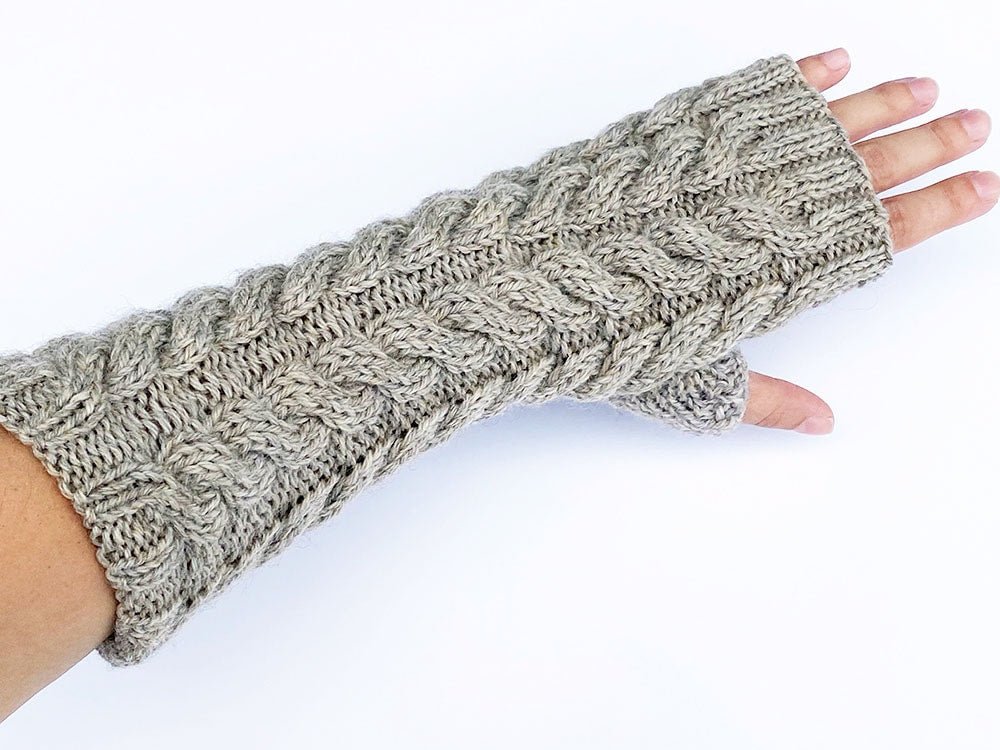 Lallybroch Fingerless Mittens Knitting Pattern - Handy Little Me Shop