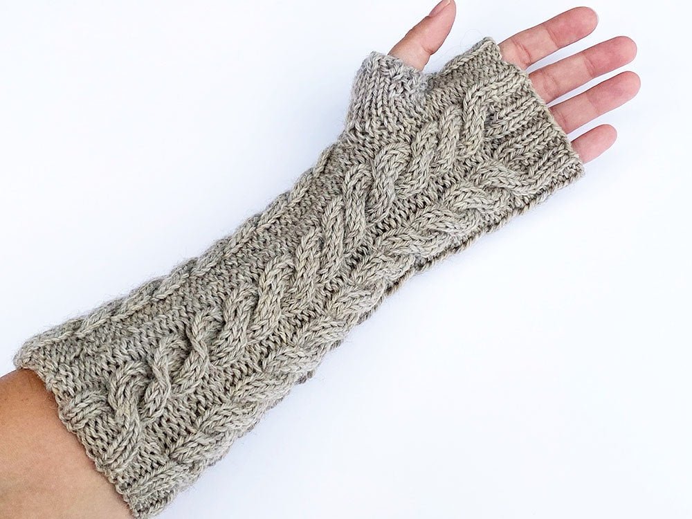 Lallybroch Fingerless Mittens Knitting Pattern - Handy Little Me Shop