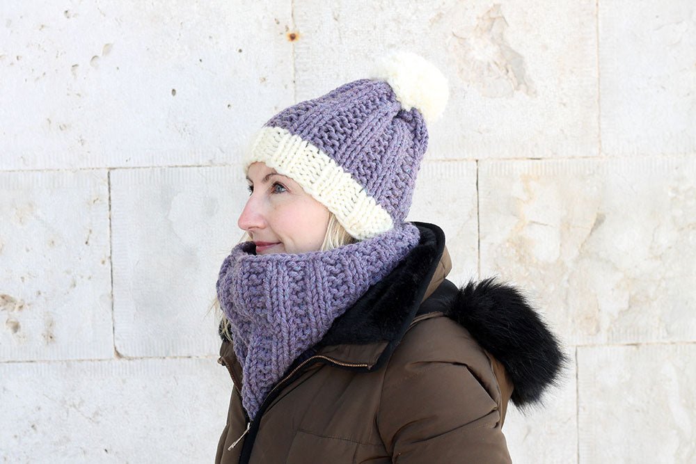 The Elisavet Hat + Cowl Knitting Pattern - Handy Little Me Shop