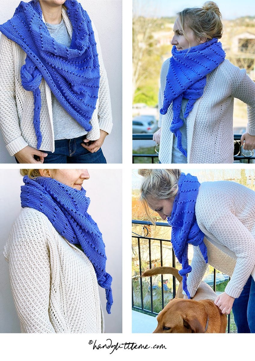 Asymmetrical Shawl Knitting Pattern - Handy Little Me Shop