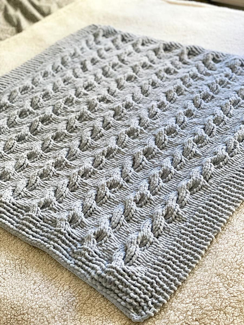knitted baby blanket chenille yarn
