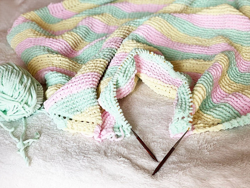 knitted baby blanket