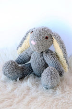 side view of the knitted bunny