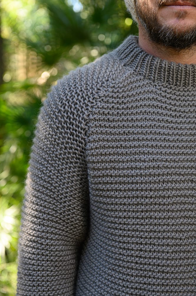 knitted raglan sweater