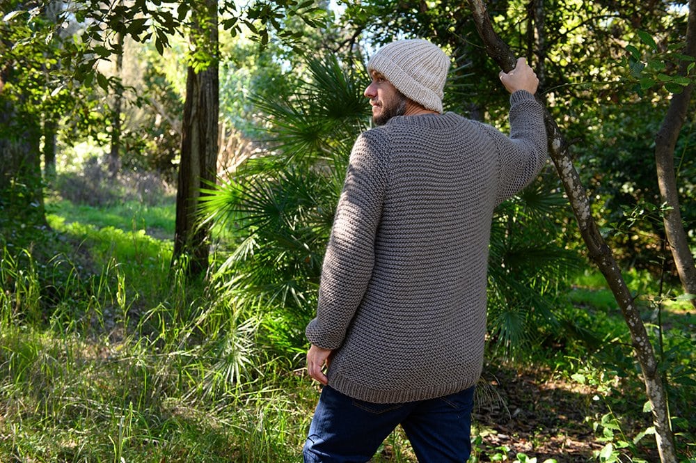 Men's Sweater Knitting Pattern {Garter Stitch} - Handy Little Me Shop