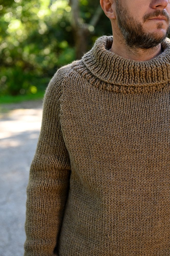 knitted turtleneck sweater close up_