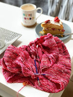 knitting and cake
