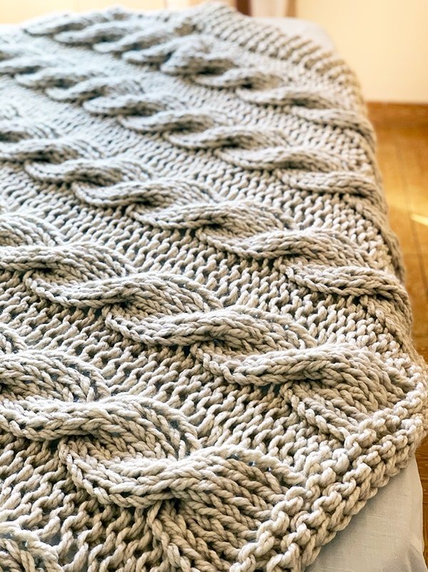 Chunky Cable Knit Blanket Pattern - Handy Little Me Shop