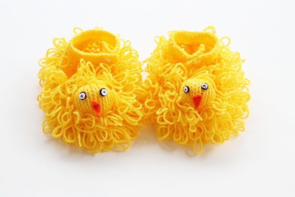 Easter Chick Slippers Knitting Pattern - Handy Little Me Shop