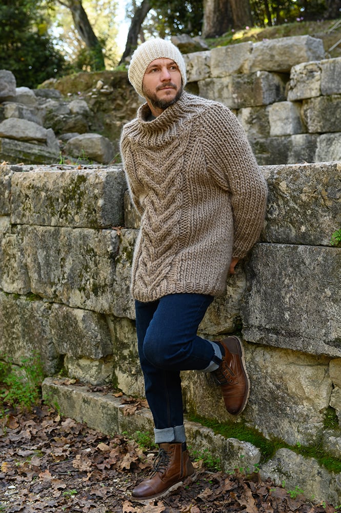 Men's Chunky Knit Jumper Pattern - Handy Little Me Shop