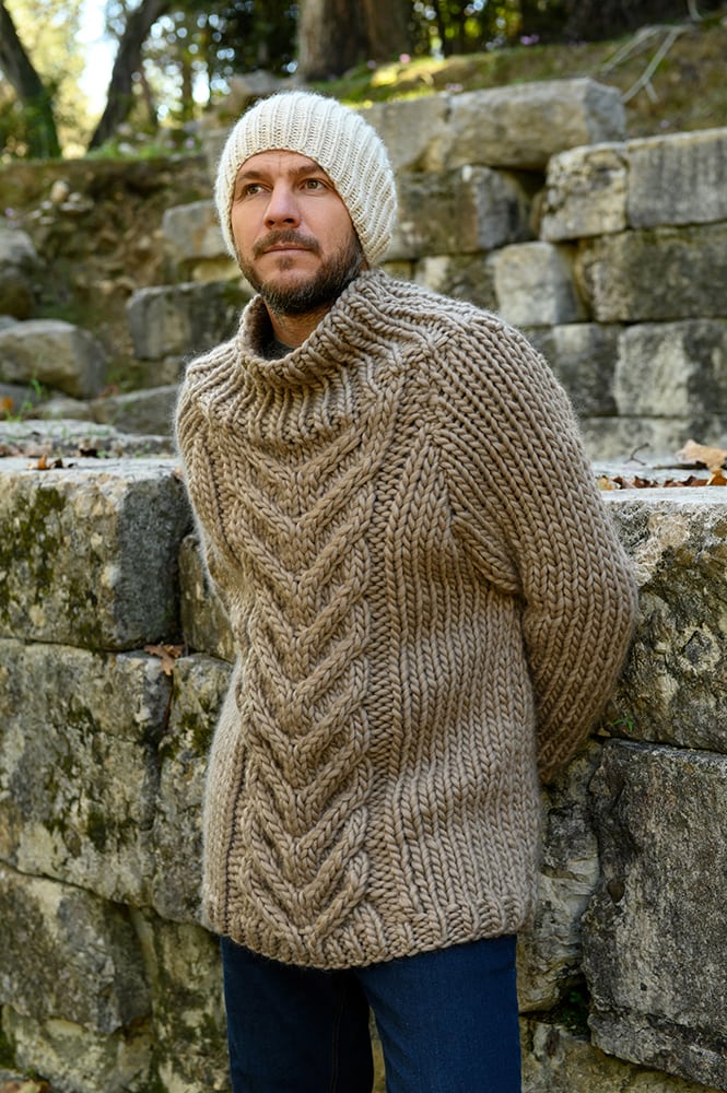 Chunky Knit Mens Sweater Classic
