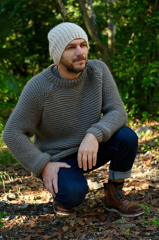 Men's Sweater Knitting Pattern {Garter Stitch} - Handy Little Me Shop