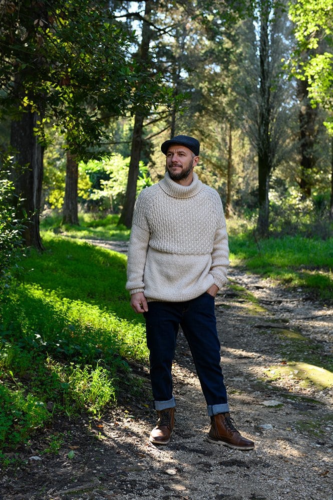 Men's Turtleneck Sweater Knitting Pattern – Handy Little Me Shop