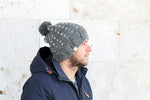 mens winter bobble hat free pattern