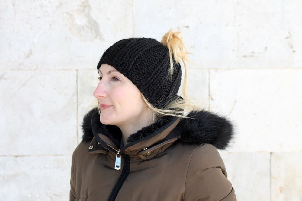 The Messy Bun Hat Knitting Pattern - Handy Little Me Shop