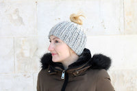 messy ponytail hat knitting pattern