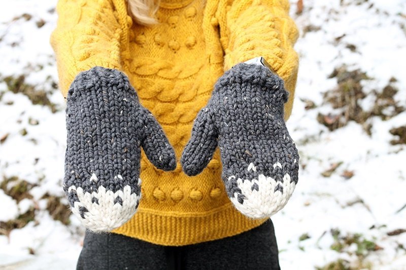 Snow Mountain Mittens Knitting Pattern - Handy Little Me Shop