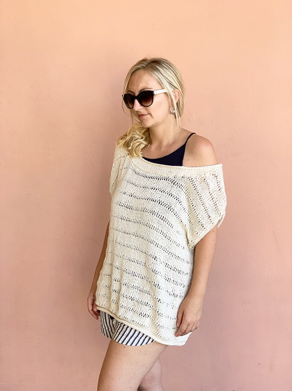 off the shoulder knitted top