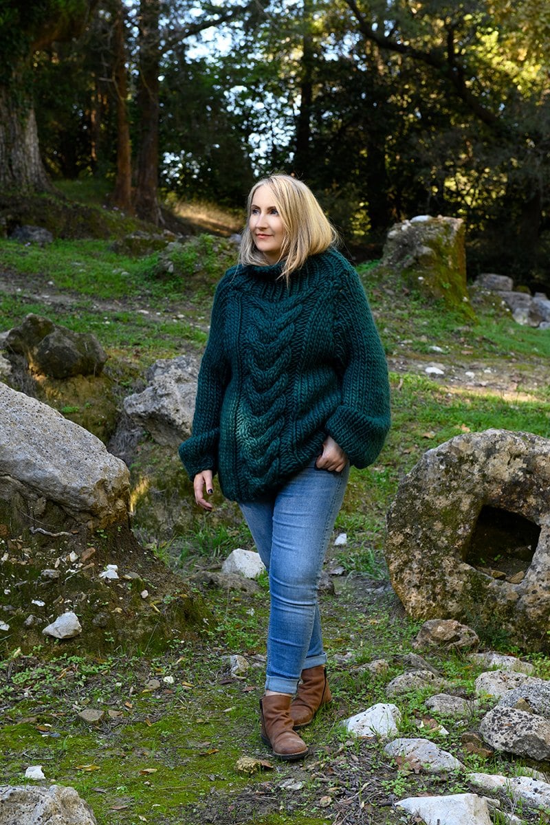 Chunky Cable Knit Sweater Pattern - Handy Little Me Shop