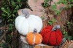 knitted pumpkins fall decoration