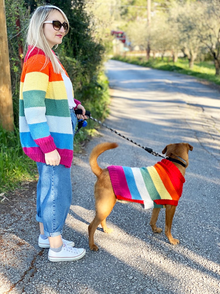 Rainbow Cardigan Knitting Pattern - Handy Little Me Shop