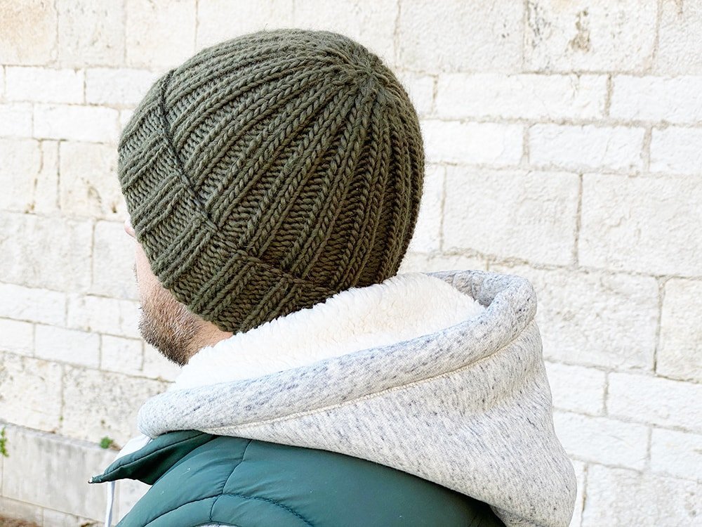 Ribbed Beanie Hat Knitting Pattern (Unisex) - Handy Little Me Shop