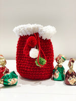 Santa sack crochet gift bag