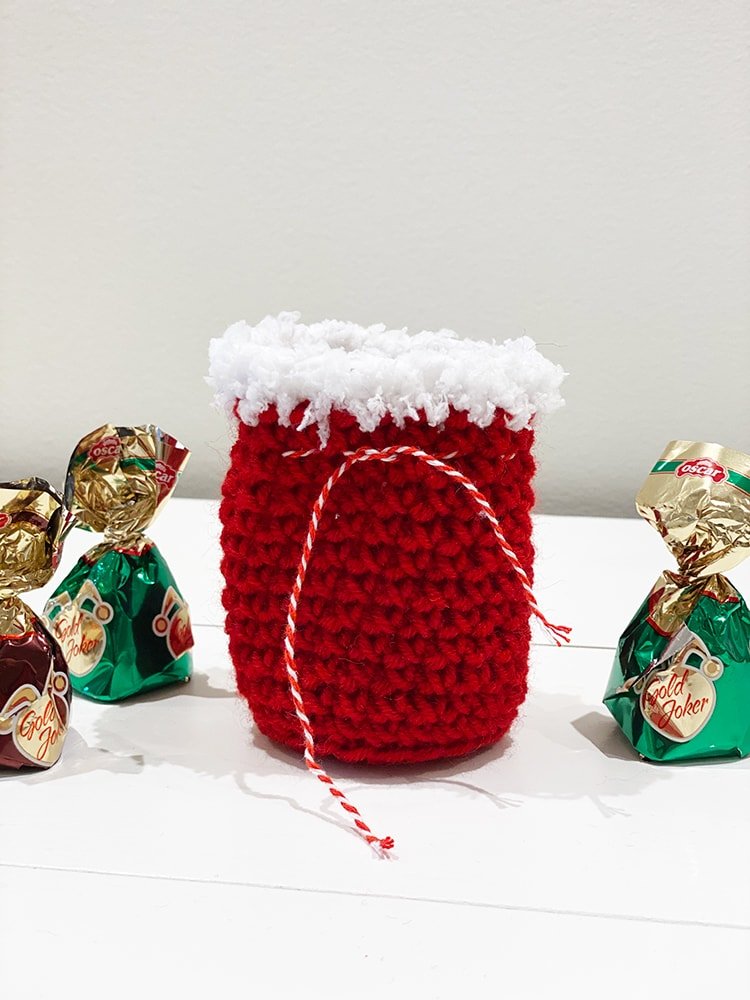 Little Crochet Christmas Gift Bag