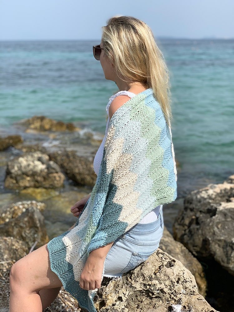 The Sea Glass Shawl Knitting Pattern - Handy Little Me Shop