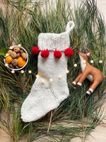 simple knit Christmas stocking