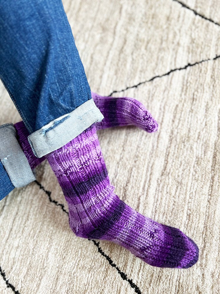 Ribbed Sock Knitting Pattern (6 Sizes) - Handy Little Me Shop
