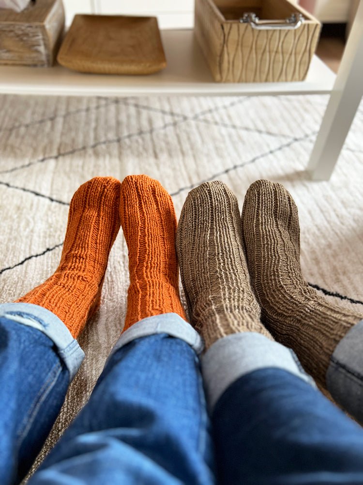 Ribbed Sock Knitting Pattern (6 Sizes) - Handy Little Me Shop
