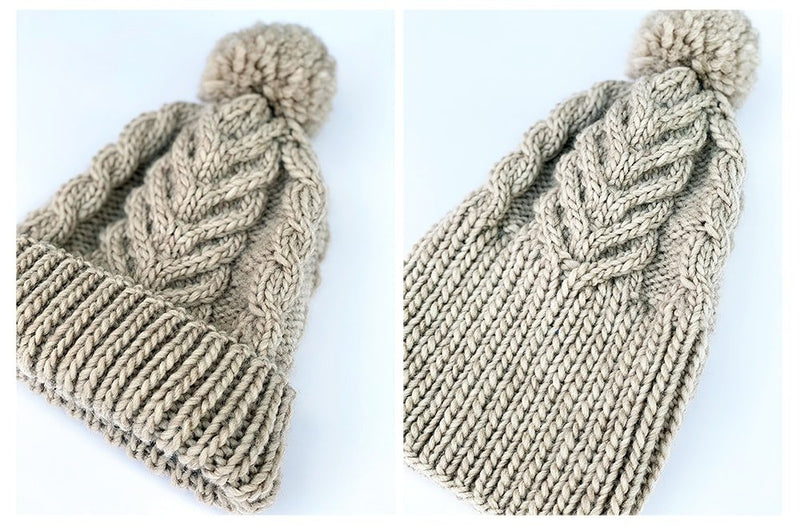 Grey Cable Knit Scarf Hat & Gloves Set