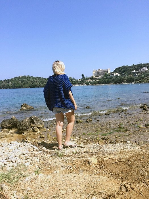 Knitted Beach Poncho Pattern - Handy Little Me Shop