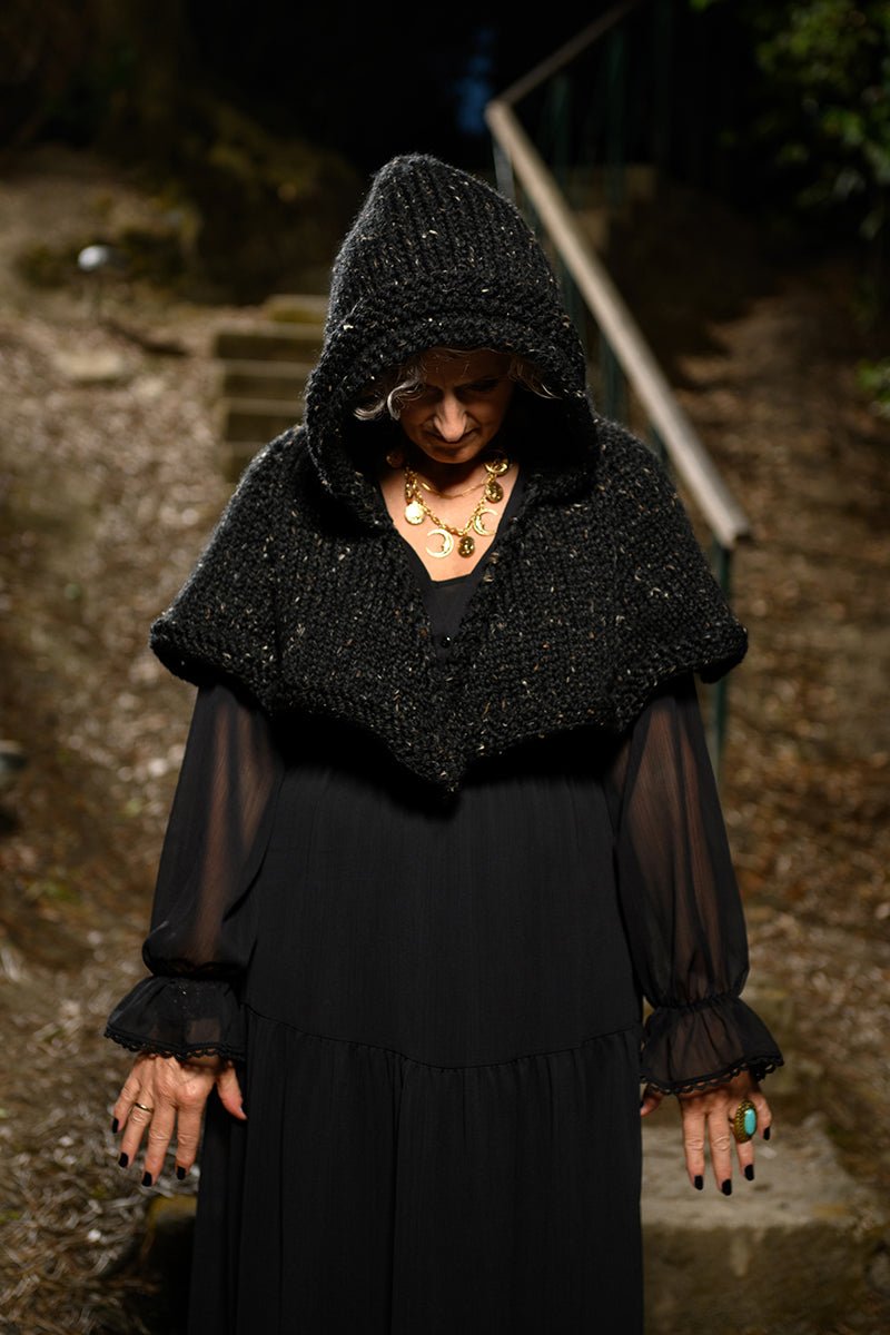 Belladonna Hooded Shawl Knitting Pattern - Handy Little Me Shop