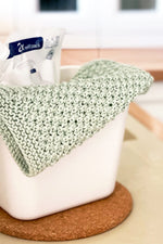 Irish Moss Stitch Dishcloth Knitting Pattern
